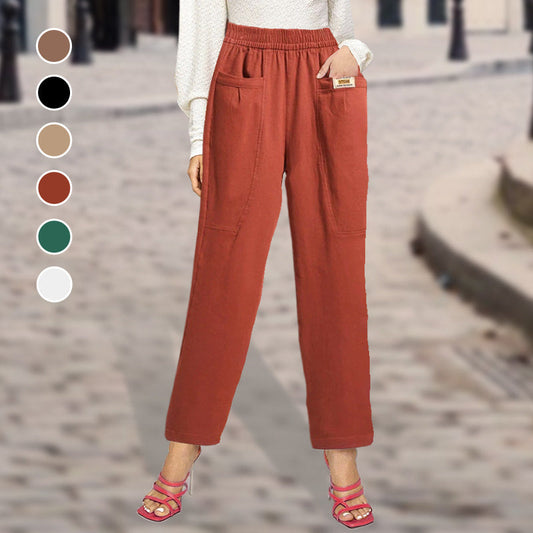 💝Pantalones de Algodón para Mujer con Cintura Elástica - COMPRA 2 ENVÍO GRATIS