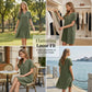 🥳OFERTA ESPECIAL 2026🥳Vestido túnica de mujer con cuello en V: corte holgado, bolsillos y tejido transpirable
