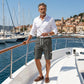 Pantalones cargo capri casuales con ajuste de cordón para hombre