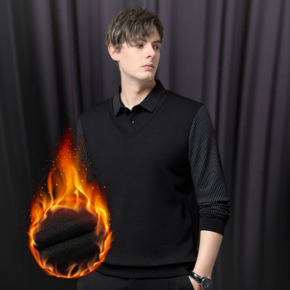 🎁Camisa de punto de dos piezas con solapa para hombre - COMPRA 2 Y ENVÍO GRATIS