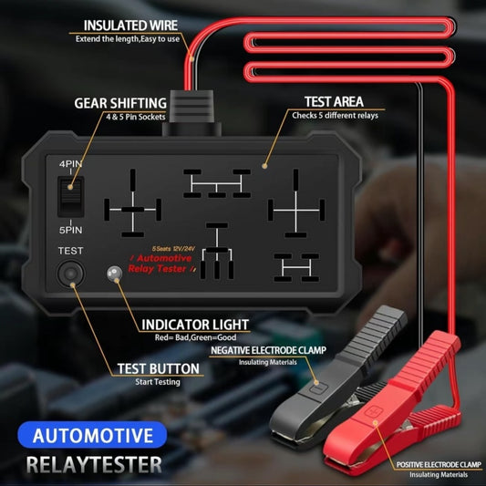 Comprobador de relés para automóviles de 12 V/24 V