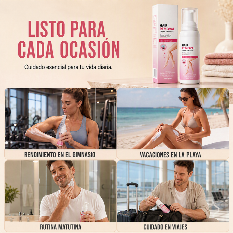 🧴✨ Mousse Depilatoria Efecto Seda – Piel Suave como la Seda, Sin Irritación y Resultado Profesional en Casa 🛁💖