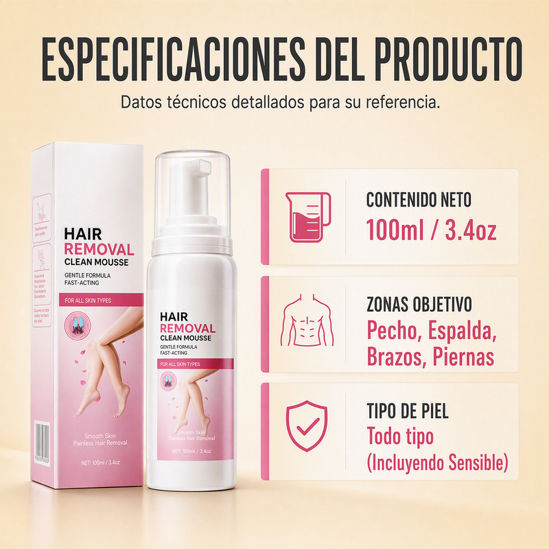🧴✨ Mousse Depilatoria Efecto Seda – Piel Suave como la Seda, Sin Irritación y Resultado Profesional en Casa 🛁💖