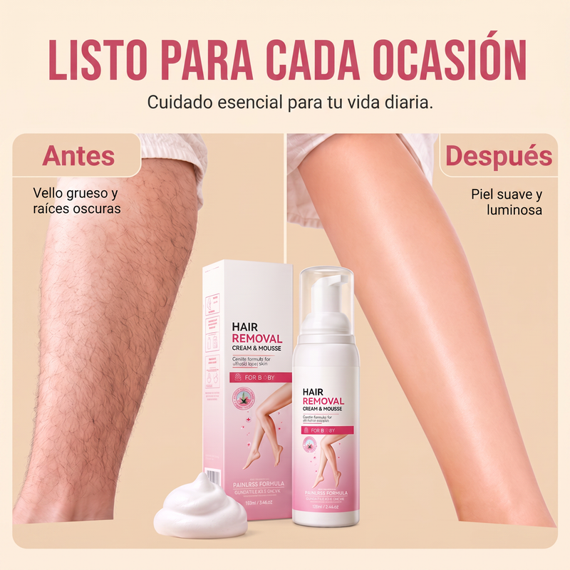 🧴✨ Mousse Depilatoria Efecto Seda – Piel Suave como la Seda, Sin Irritación y Resultado Profesional en Casa 🛁💖