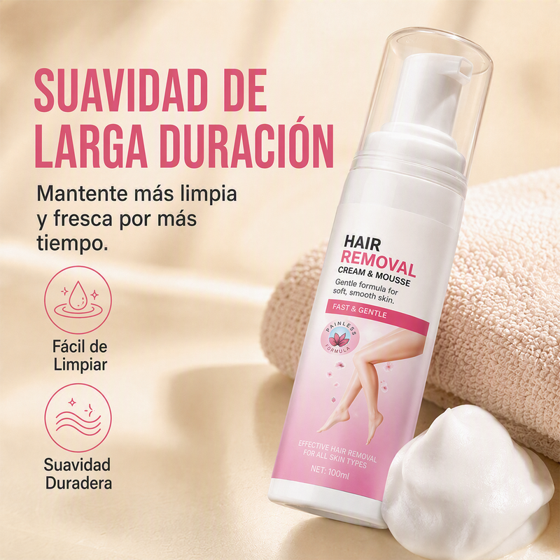 🧴✨ Mousse Depilatoria Efecto Seda – Piel Suave como la Seda, Sin Irritación y Resultado Profesional en Casa 🛁💖