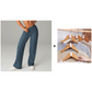 Pantalones casuales de mujer de cintura alta y pierna ancha -💖 Tejido Elástico Cómodo + Bolsillos Prácticos - Ideal para Trabajo, Paseos y Casa! ✨