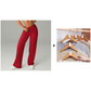 Pantalones casuales de mujer de cintura alta y pierna ancha -💖 Tejido Elástico Cómodo + Bolsillos Prácticos - Ideal para Trabajo, Paseos y Casa! ✨