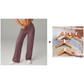 Pantalones casuales de mujer de cintura alta y pierna ancha -💖 Tejido Elástico Cómodo + Bolsillos Prácticos - Ideal para Trabajo, Paseos y Casa! ✨