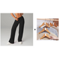 Pantalones casuales de mujer de cintura alta y pierna ancha -💖 Tejido Elástico Cómodo + Bolsillos Prácticos - Ideal para Trabajo, Paseos y Casa! ✨