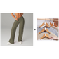 Pantalones casuales de mujer de cintura alta y pierna ancha -💖 Tejido Elástico Cómodo + Bolsillos Prácticos - Ideal para Trabajo, Paseos y Casa! ✨