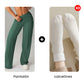 Pantalones casuales de mujer de cintura alta y pierna ancha -💖 Tejido Elástico Cómodo + Bolsillos Prácticos - Ideal para Trabajo, Paseos y Casa! ✨