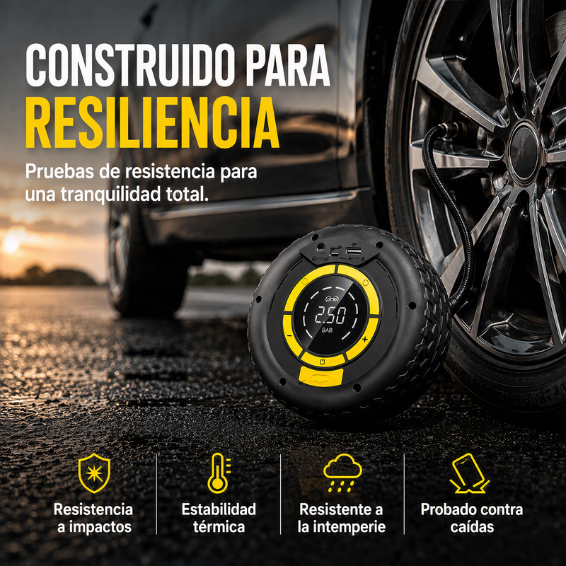 🚗⚡ Cargador de batería y inflador de llantas 2 en 1 para auto: listo para emergencias, práctico y multiuso ✨