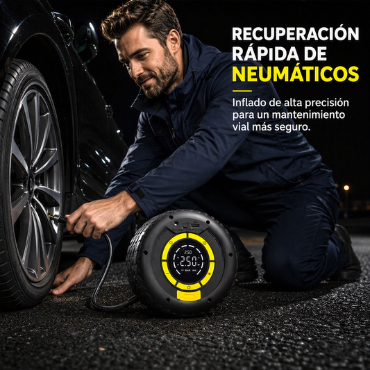 🚗⚡ Cargador de batería y inflador de llantas 2 en 1 para auto: listo para emergencias, práctico y multiuso ✨