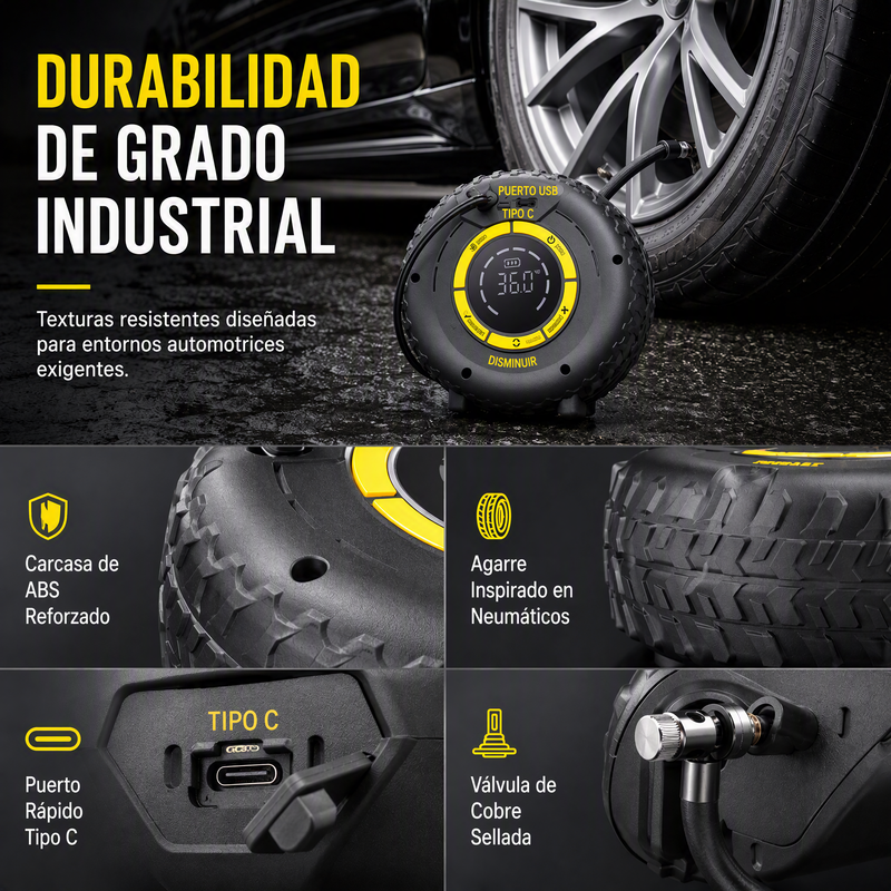 🚗⚡ Cargador de batería y inflador de llantas 2 en 1 para auto: listo para emergencias, práctico y multiuso ✨