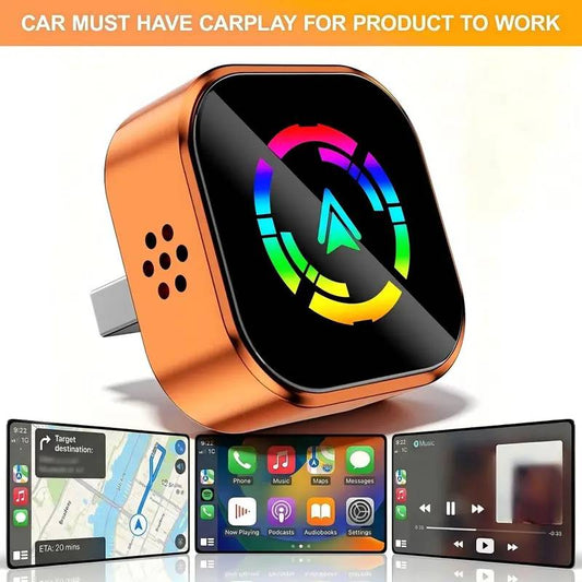 🚗✨Adaptador inalámbrico para auto: Plug & Play, estable y rápido