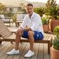 Pantalones cargo capri casuales con ajuste de cordón para hombre