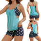 🥳OFERTA ESPECIAL DE VERANO🌊✨Bañador de dos piezas de lunares para mujer: corte favorecedor y estilo veraniego y elegante