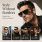 Retro Double-Bridge Square Aviator Sunglasses