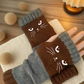 🎁COMPRA 1 Y LLÉVATE 1 GRATIS🐱Guantes Tejidos Sin Dedos con Motivo de Gato