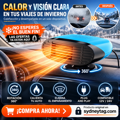 ❄️ 50% OFF NOW! 🔥 Car Windshield Heater & Defroster – Directed Warm Airflow, 360° Swivel & Dual Voltage – Clears Frost & Fog Fast 🚗