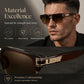 Retro Double-Bridge Square Aviator Sunglasses