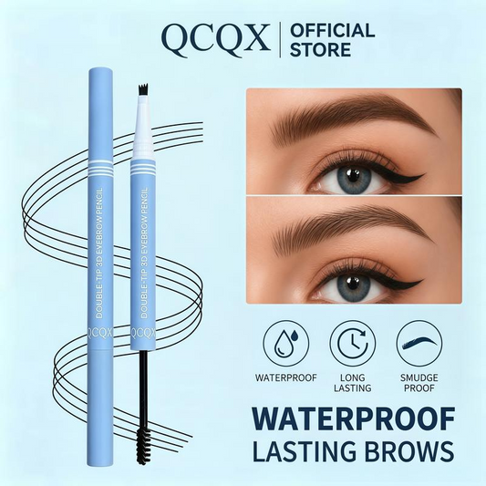 💞Lápiz de cejas mini 2 en 1 resistente al agua y gel de cejas con color