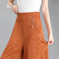 Elegante pantalón estampado de cintura alta y pernera ancha