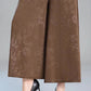 Elegante pantalón estampado de cintura alta y pernera ancha