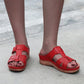 Sandalias Retro Casual con Tacón Inclinado