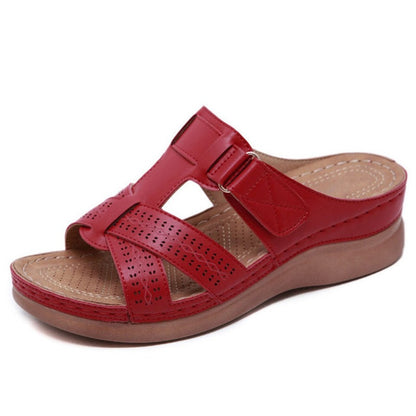 Sandalias Retro Casual con Tacón Inclinado