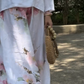 🌸Especiales de primavera🌸Blusa Sólido y Pantalones Anchos con Flores (Conjunto de 2 Piezas)