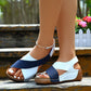 Sandalias ortopédicas de tacón inclinado ultra cómodas para mujer