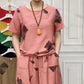 💖Conjunto de top estampado de manga corta y pantalón corto para mujer🔥Compre 2 Envío gratuito