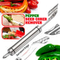 🌶️ 50% dto. Descorazonador de pimientos de acero inoxidable – borde dentado que corta alrededor del núcleo, fácil de usar y limpiar. ¡Apto para pimientos y otras hortalizas firmes! ✨🔪