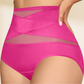Conjunto de bragas de malla de cintura alta para mujer