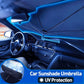 Parasol Plegable para Coche Cubierta UV Block Ventana Delantera del Coche (Protección Aislante del Calor)