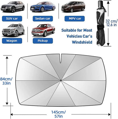 Parasol Plegable para Coche Cubierta UV Block Ventana Delantera del Coche (Protección Aislante del Calor)