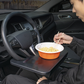 Bandeja para el volante y relleno para el hueco del asiento, 2 en 1