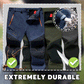 👖Pantalones impermeables Softshell para hombre con forro polar, rodillas reforzadas, para aventuras al aire libre.