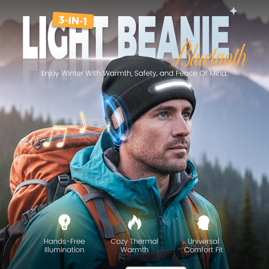 Gorro con Luz LED y Bluetooth Recargable🔥COMPRA 2 Y ENVÍO GRATIS