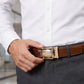 Cinturón de trinquete para hombre, para ocasiones formales y informales
