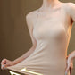 Camiseta de tirantes térmica con cuello en U y sujetador incorporado para mujer
