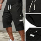 Pantalones cargo capri casuales con ajuste de cordón para hombre