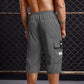 Pantalones cargo capri casuales con ajuste de cordón para hombre