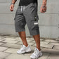 Pantalones cargo capri casuales con ajuste de cordón para hombre