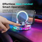 📱Soporte RGB para móvil en el coche – sujeción automática y carga inalámbrica. Manejo seguro con una sola mano! 🚗✨