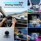 📱Soporte RGB para móvil en el coche – sujeción automática y carga inalámbrica. Manejo seguro con una sola mano! 🚗✨
