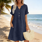 🥳OFERTA ESPECIAL 2026🥳Vestido túnica de mujer con cuello en V: corte holgado, bolsillos y tejido transpirable