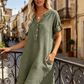 🥳OFERTA ESPECIAL 2026🥳Vestido túnica de mujer con cuello en V: corte holgado, bolsillos y tejido transpirable