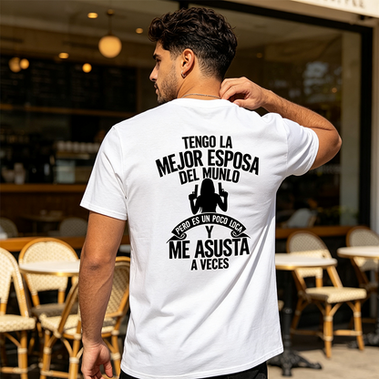 Camiseta de manga corta con estampado gráfico humorístico para hombre